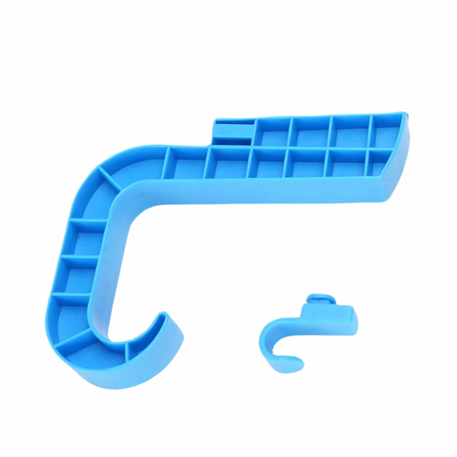 Cesta de Almacenamiento para Piscina con Portavasos, Organizador Colgante de Plástico, Accesorio de Gran Capacidad para Piscinas Elevadas y Espacios Al Aire Libre (BLUE)
