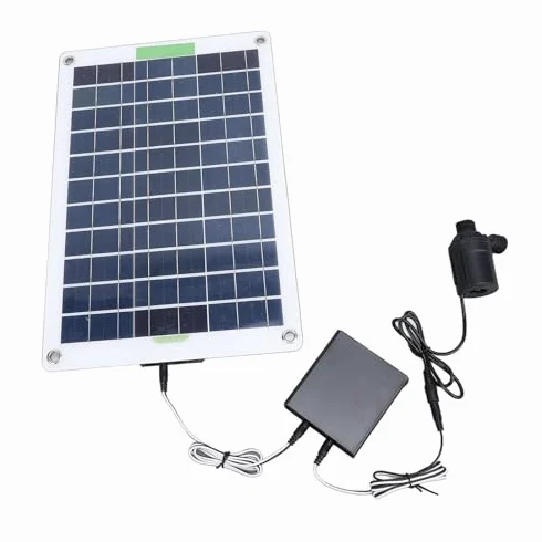 KIT de Bomba de Agua Solar de 100 W, Bomba de Fuente de Agua con Energía Solar, con Caja de Almacenamiento de Energía, para Estanques de Baño de Pájaros, Estanque de Peces de