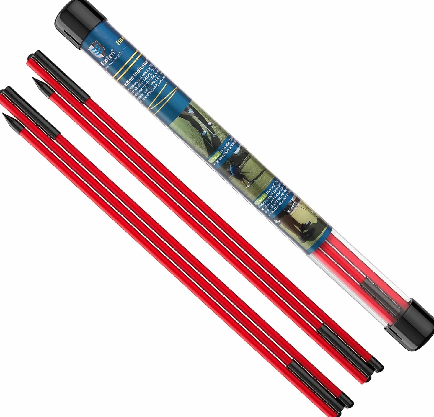 Golf Training Aid Alignment Sticks 3-Fold 2-Piece Set