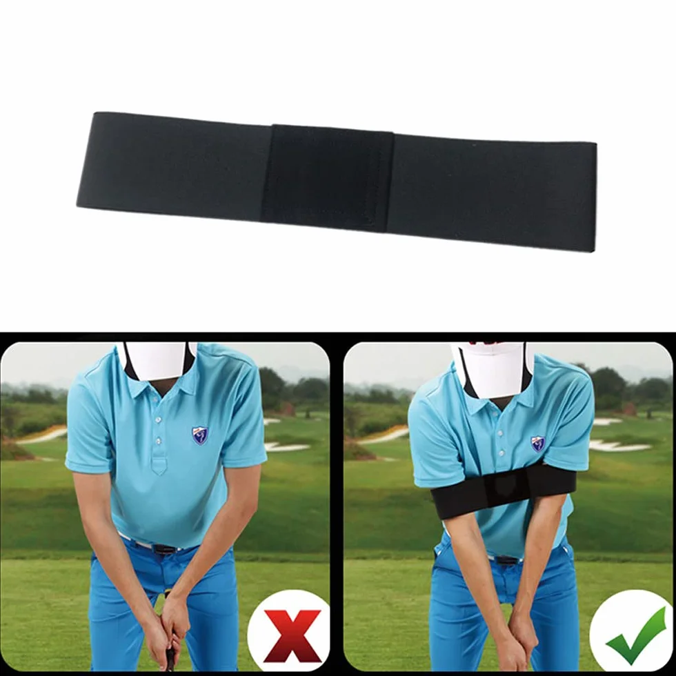 Cinturón de Brazo Oscilante para Entrenamiento de Golf, 2 Piezas Corrección de Postura y Memoria Muscular
