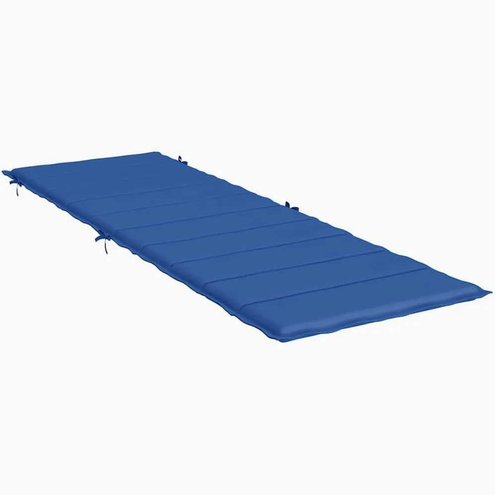 vidaXL Cojín para Tumbona Almohada Respaldo Acolchado Asiento Jardín Patio Azul Klein 186x58x4 cm