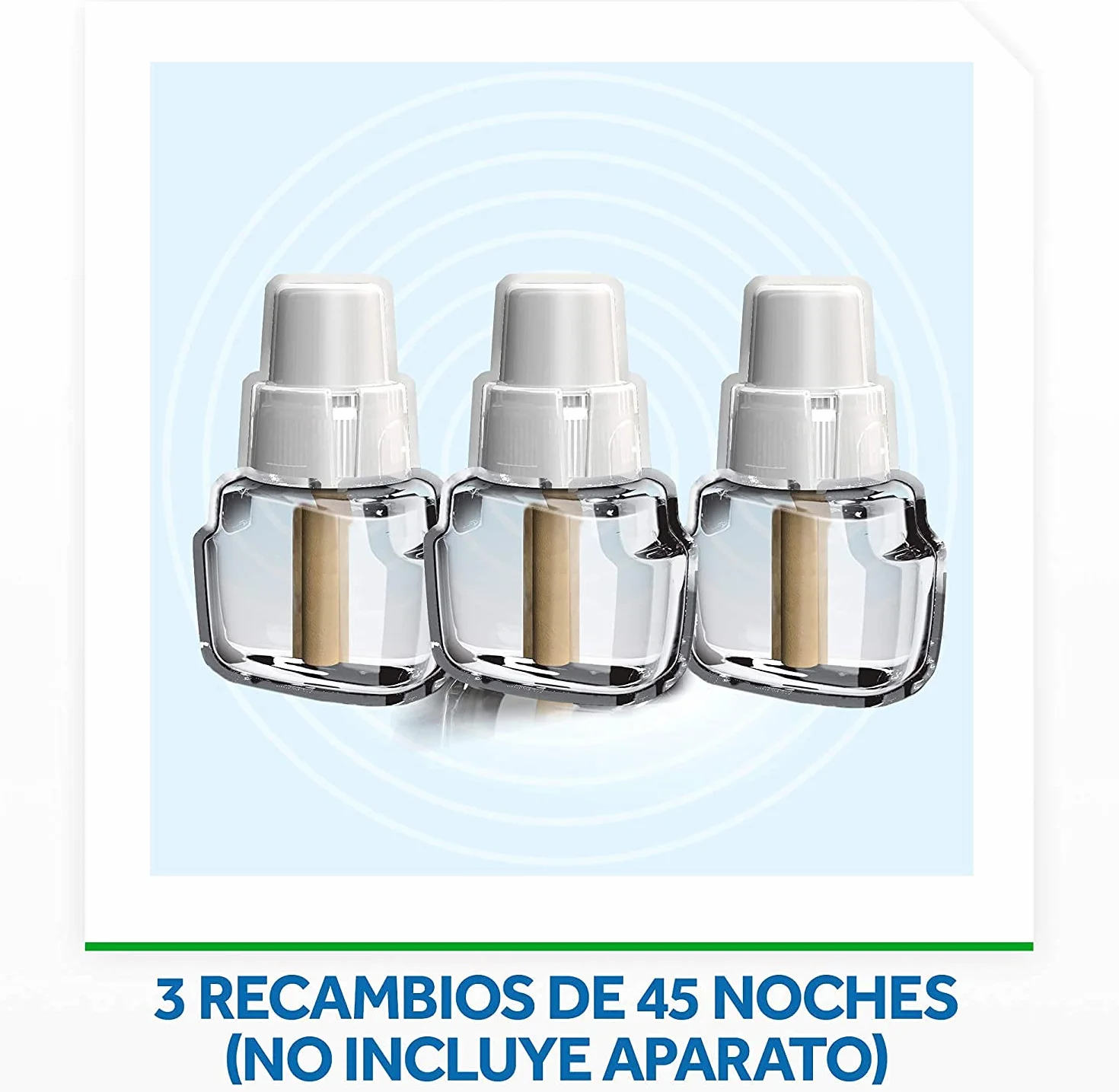 Raid - Recambio para difusor eléctrico anti mosquitos comunes y tigre, 3 x 45 noches (Pack 3 recambios, 135 noches) )