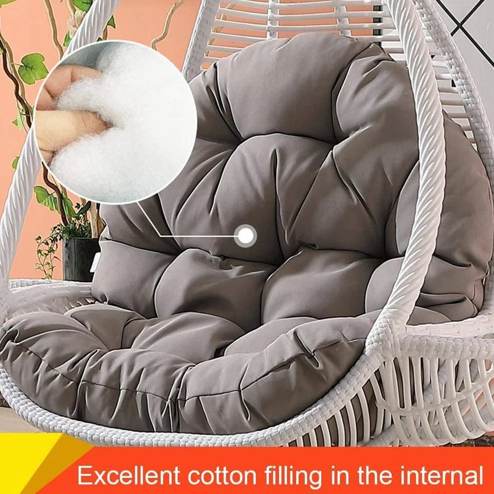 Hamaca colgante con forma de huevo, cojín para asiento columpio colgante, cojín para silla con columpio suave antideslizante para colgar la hamaca, 90 x 120 cm (sin sillón colgante)