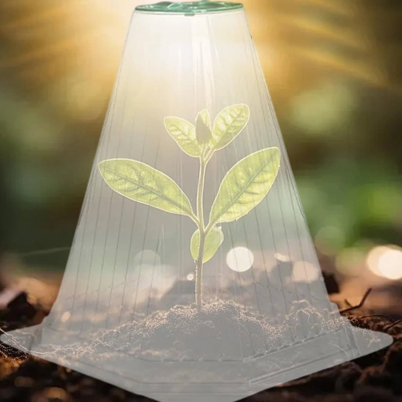 Garden Cloche Dome, Transparent Plant Cover, Small Greenhouse Dome, Outdoor Plant Cover, Antifreeze Plant Protector, Frost Protection Cover, Garden Slug Shield, 16.8x17.8x19cm/6.61x7.01x7.48 inches