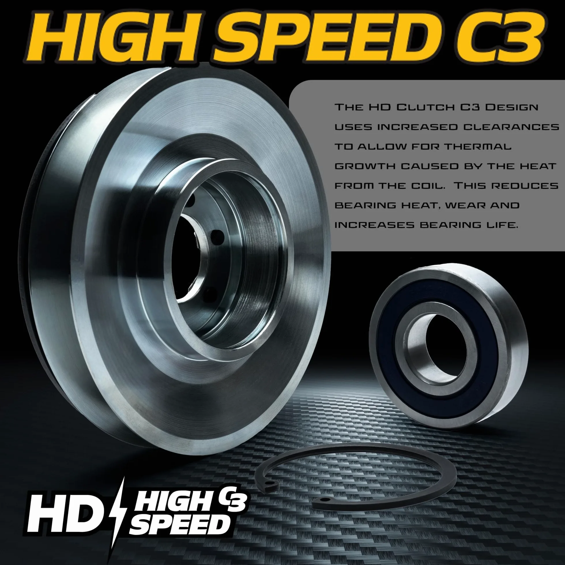 Hi-Torque 150ftlb (OEM 105) BIGBearing PTO - Actualización de embrague para John Deere AM141536 AM136787 X300 X300R X304 X305R X310 X320 X324 X340 X360 X500 X500 X55 20 x 5 cm. Cortacésped tractor 30