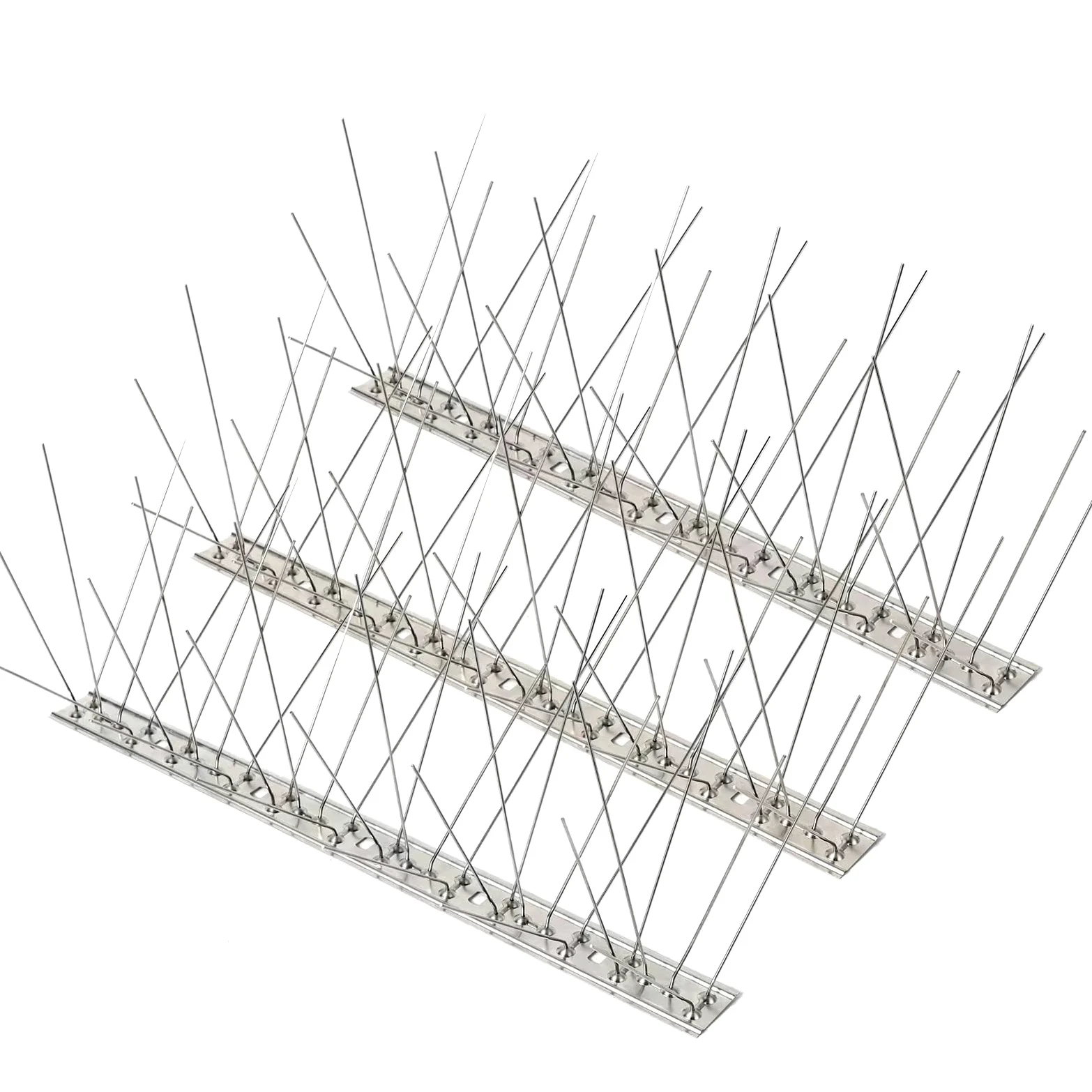 Púas mejoradas para pájaros, picos de acero inoxidable, picos de valla, picos de palomas, disuaden eficazmente a los cuervos, pájaros carpinteros, palomas y otros pájaros pequeños, no más
