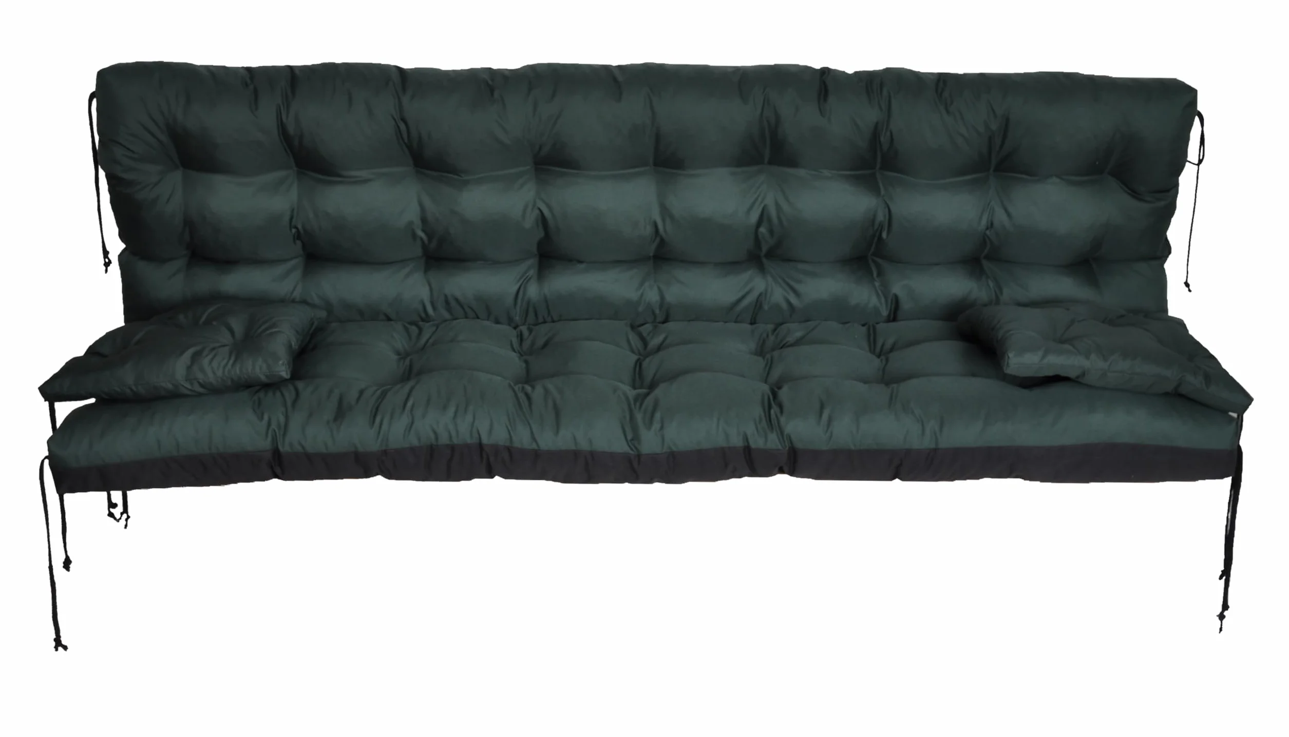 Cojín impermeable para columpio de jardín, 180 cm, cojín mecedora, cojín para columpio de jardín, cojín de banco (verde)