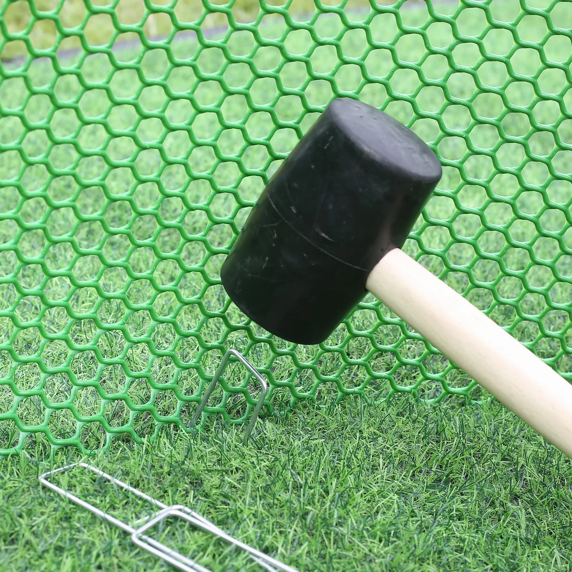 200 Piezas 20cm Ø 3mm Estacas Resistentes para Jardín - Grapas de Acero Galvanizado para Fijar Telas Antihierba, Redes y Tubos de Riego con 1 Gancho de Selección