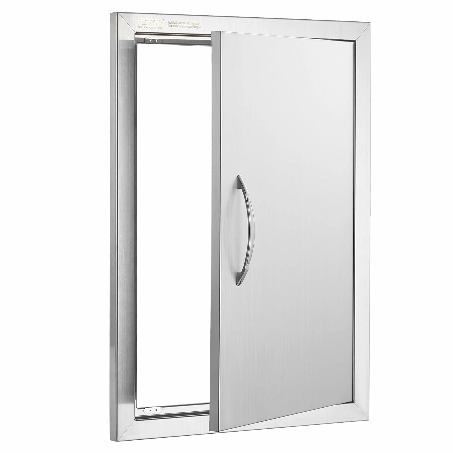 VEVOR Puerta de Acceso a Barbacoa Puerta de Cocina Exterior Simple de 432x610 mm Puerta Empotrada de Acero Inoxidable con Manija Empotrada para Isla de Barbacoa, Estación de Parrilla, Armario Exterior