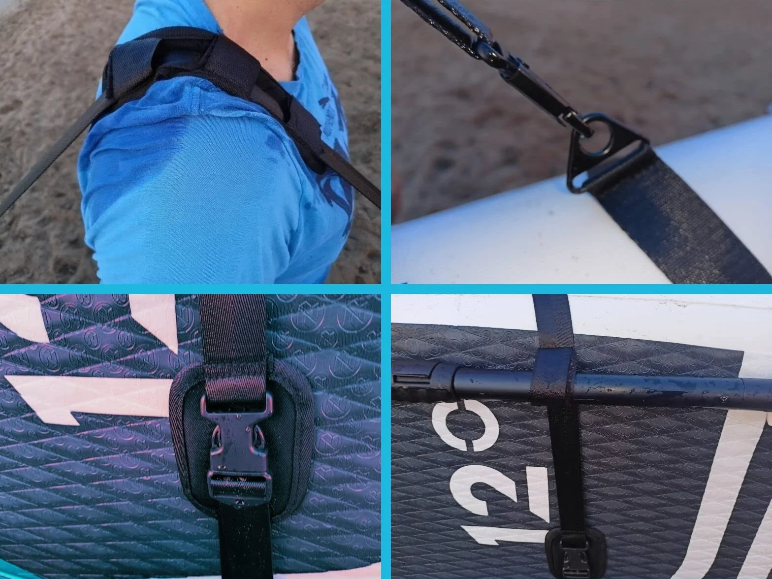 Correa de transporte de kayak portátil YONGZHAO para tabla de surf, SUP, ajustable de nailon