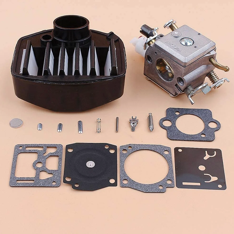 Carburador Carb Filtro de Aire Kit de reparación Compatible con Husqvarna 359357 357XP Jonsered 2159 Motosierras Zama C3-EL18B RB-163 Piezas de Motosierra