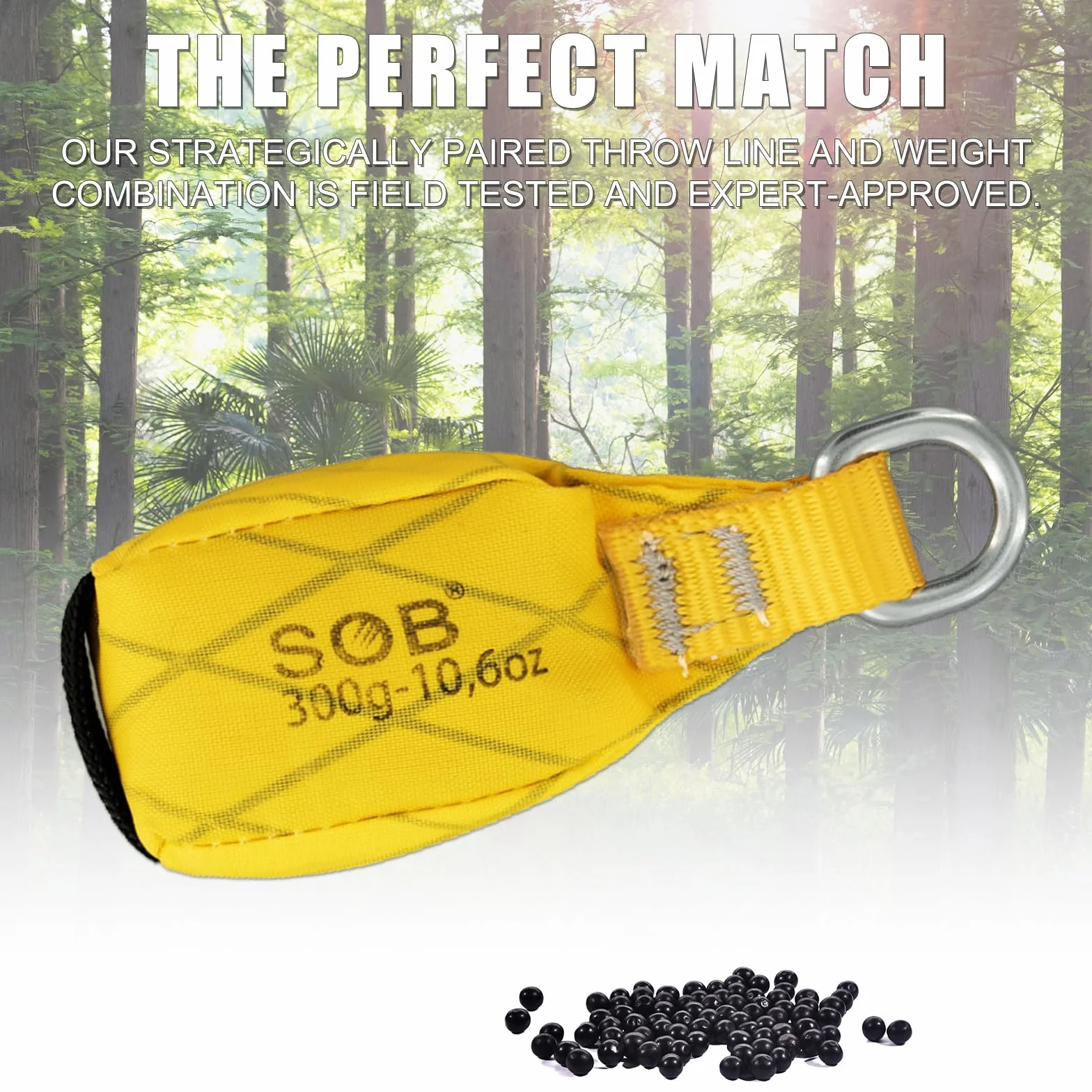 SOB Outdoor Bolsa de Peso para Lanzar con Anillo D 300g Amarilla