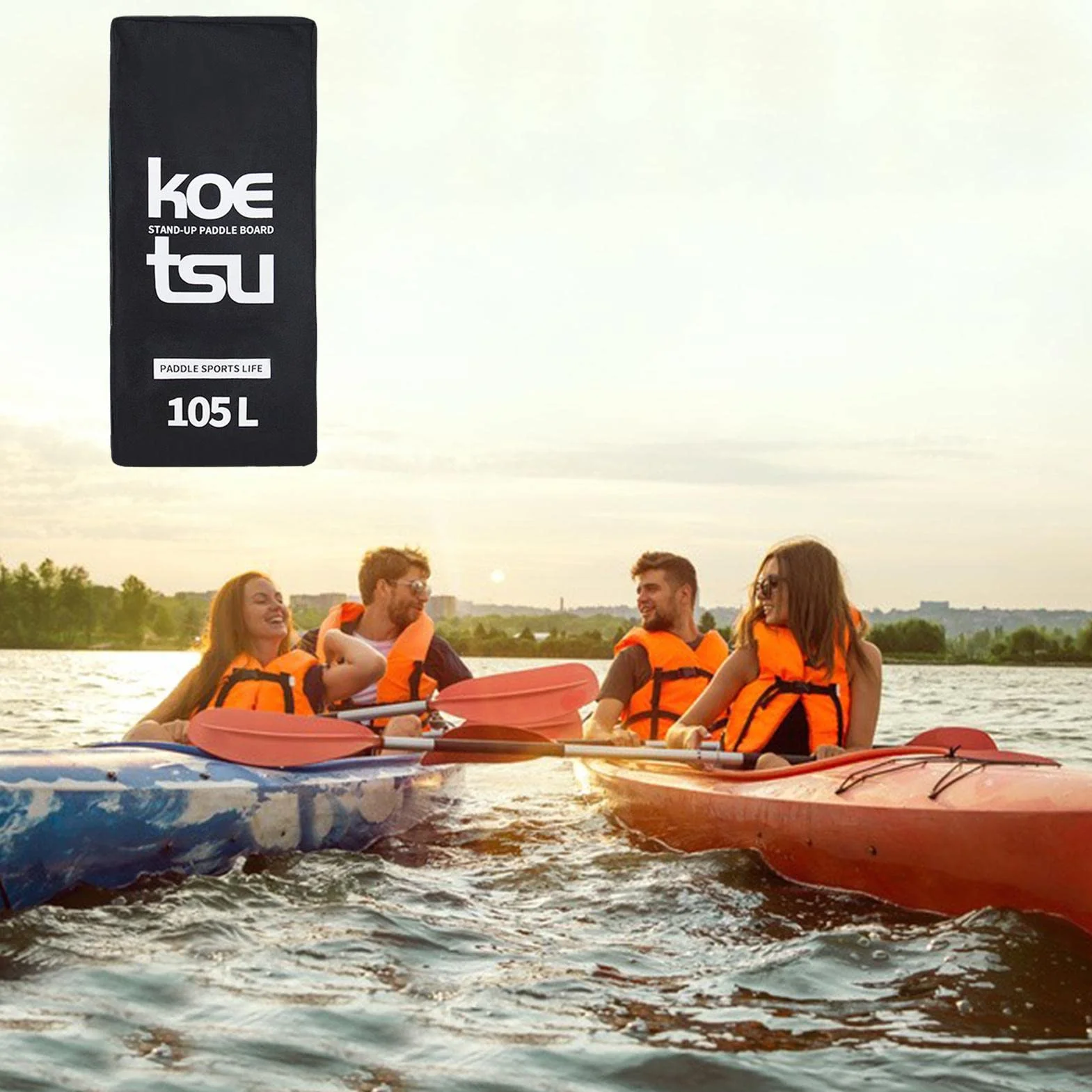 Funda Acolchada Espuma 105L para Tabla Paddle Surf - Bolsa Transporte Exterior