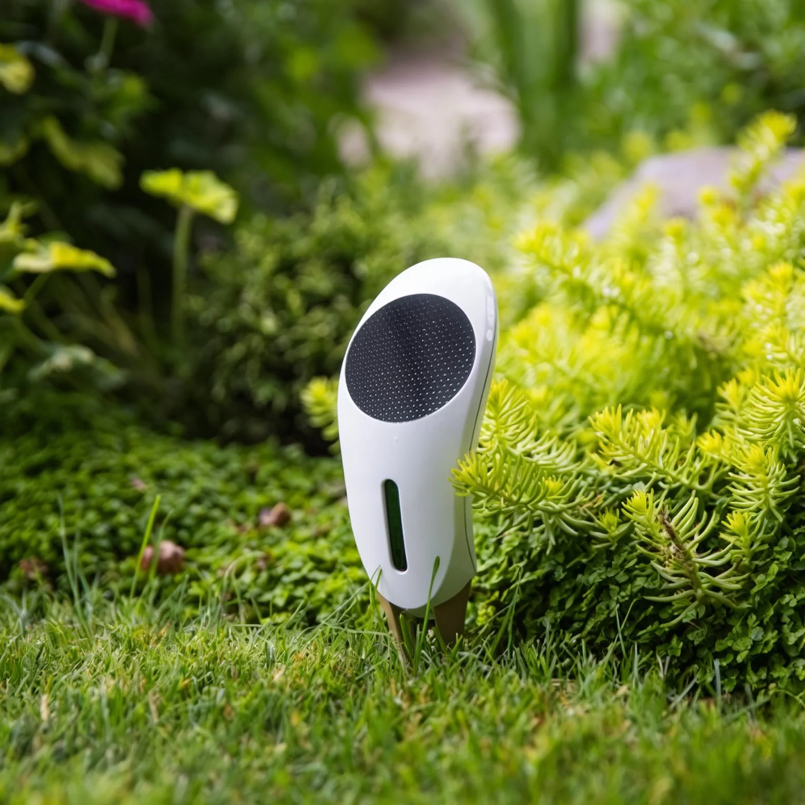 Netro Whisperer Sensor inteligente de planta de 2ª generación, basado en aplicaciones, conectado a WiFi, funciona con energía solar para uso en exteriores