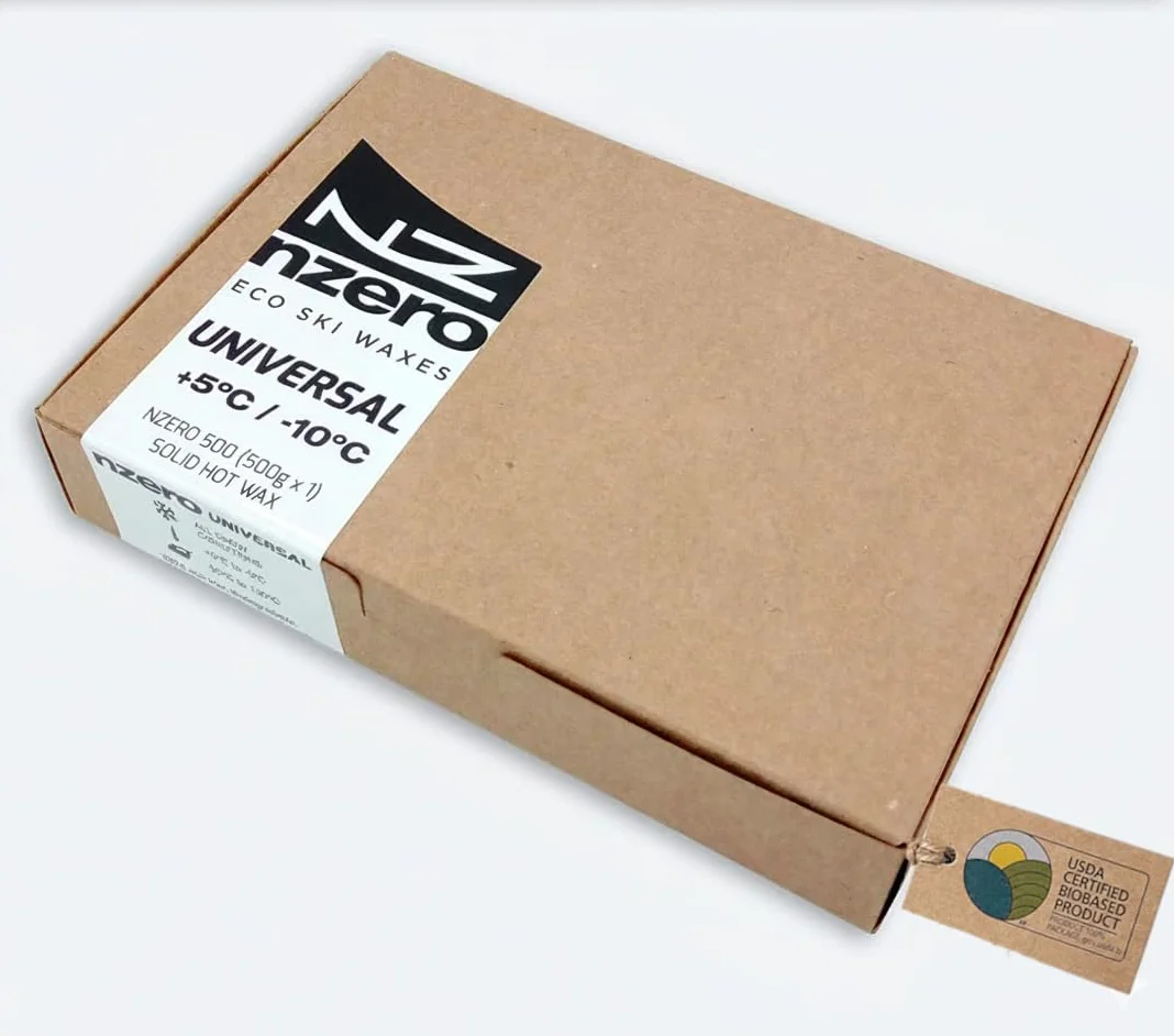 Bloque Cera Eco NZEROWAX 500g Cera Vegetal Orgánica para Esquí Snow