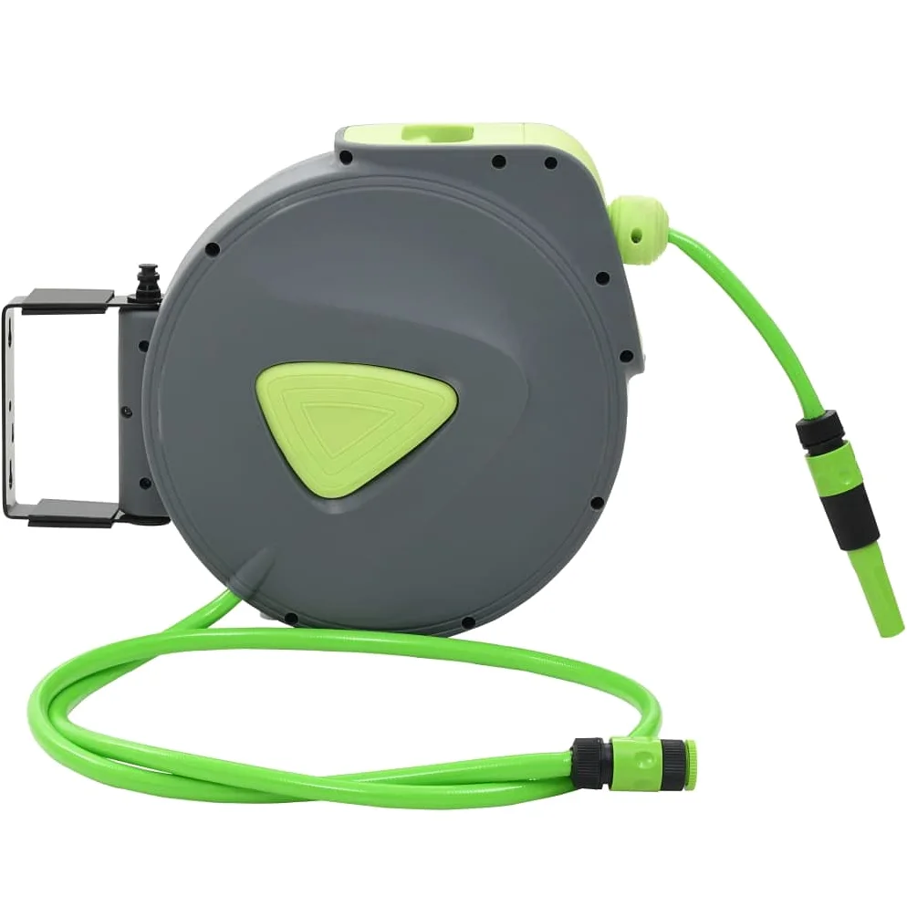 vidaXL Carrete de manguera retráctil automático de pared 20+2 m