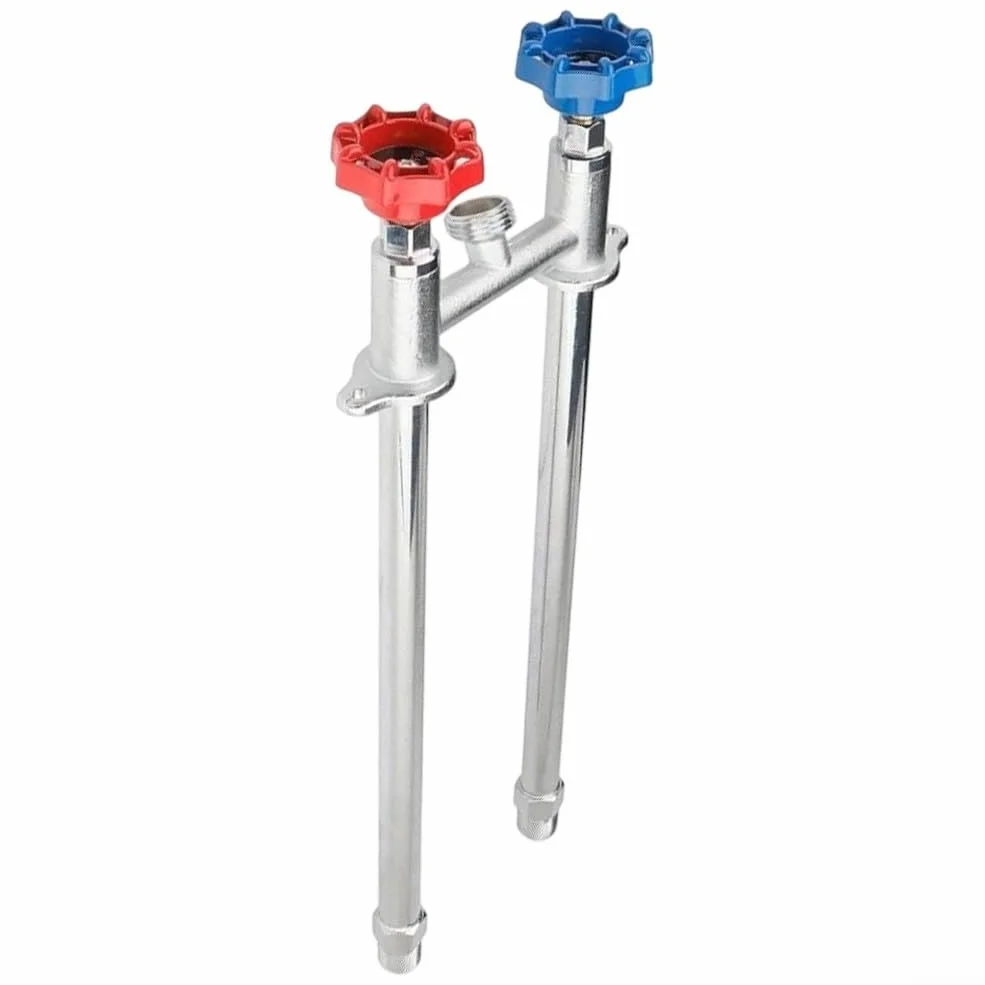 Grifo Exterior anticongelante de Agua fría y Caliente para jardín, de latón Macizo, con Rosca MIP de 1/2 Pulgada y 3/4 GHT para Suministro de Agua en Invierno en climas fríos, Colo