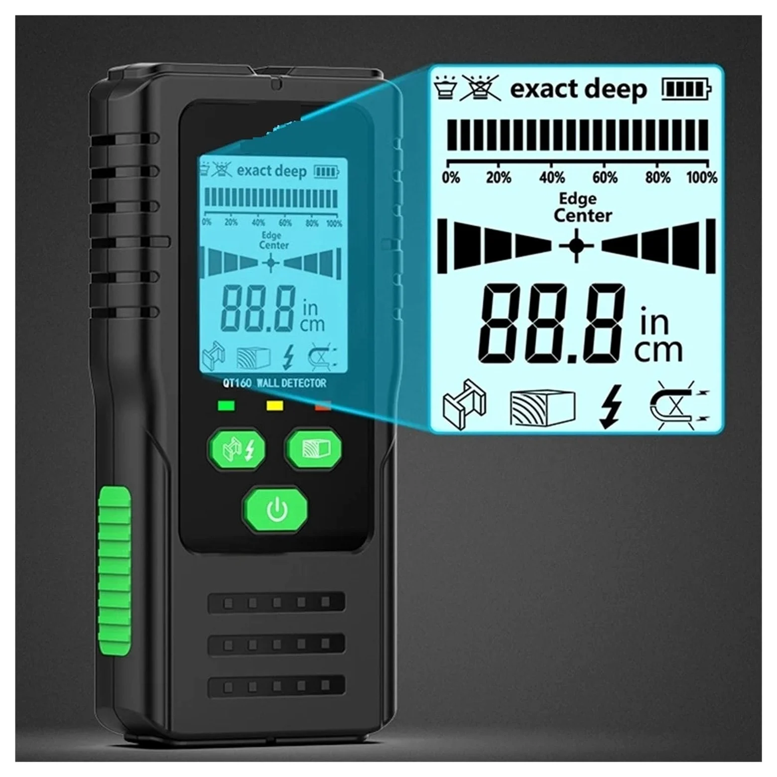 Detector Vigas Buscador De Vigas De Pared, Escáner, Buscadores De Vigas Magnéticas, Detector De Cables De CA De Tuberías De Vigas con Imán De Madera Y Circonio