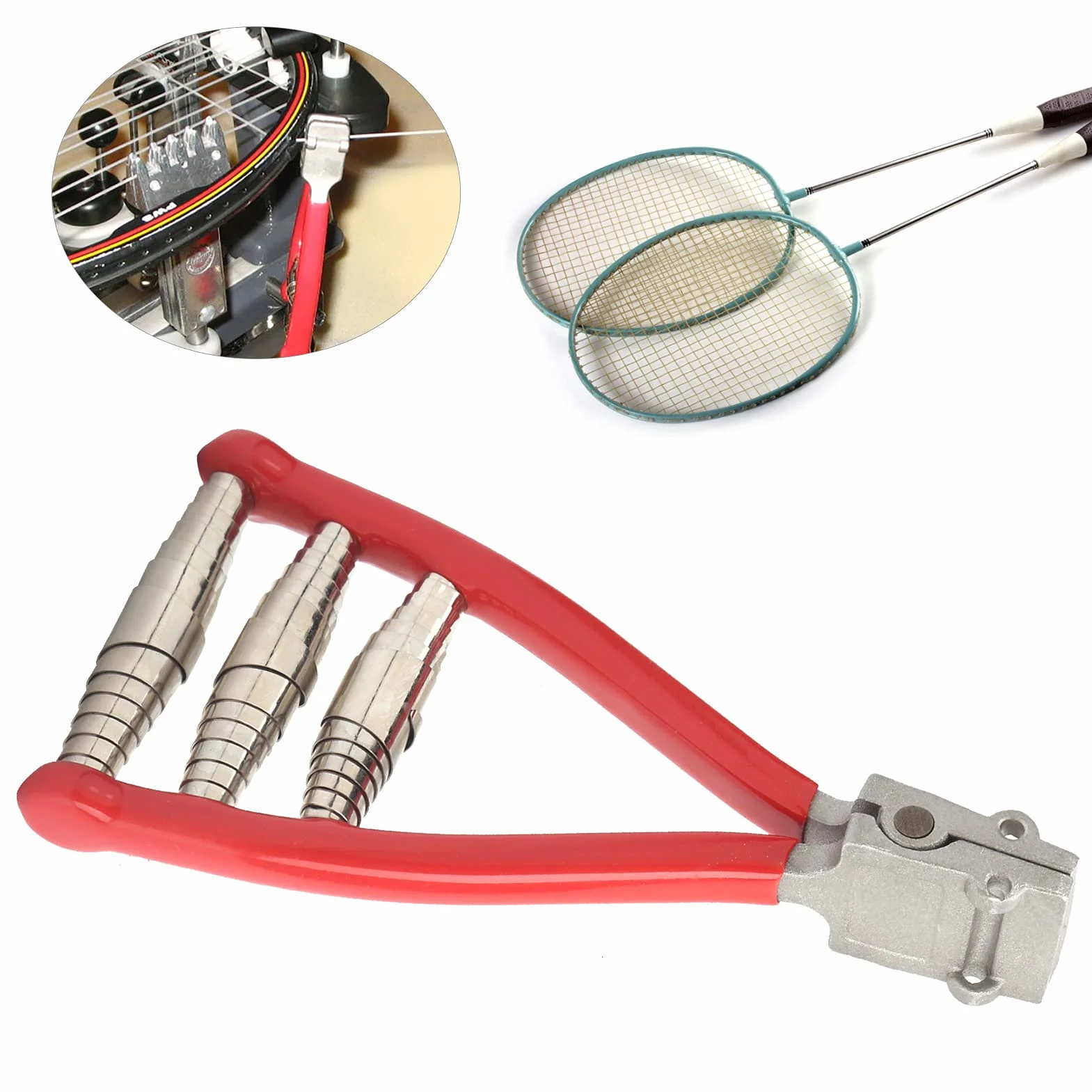 Pinza para Cuerda de 3 Resortes Máquina para Encordar Raquetas de Tenis