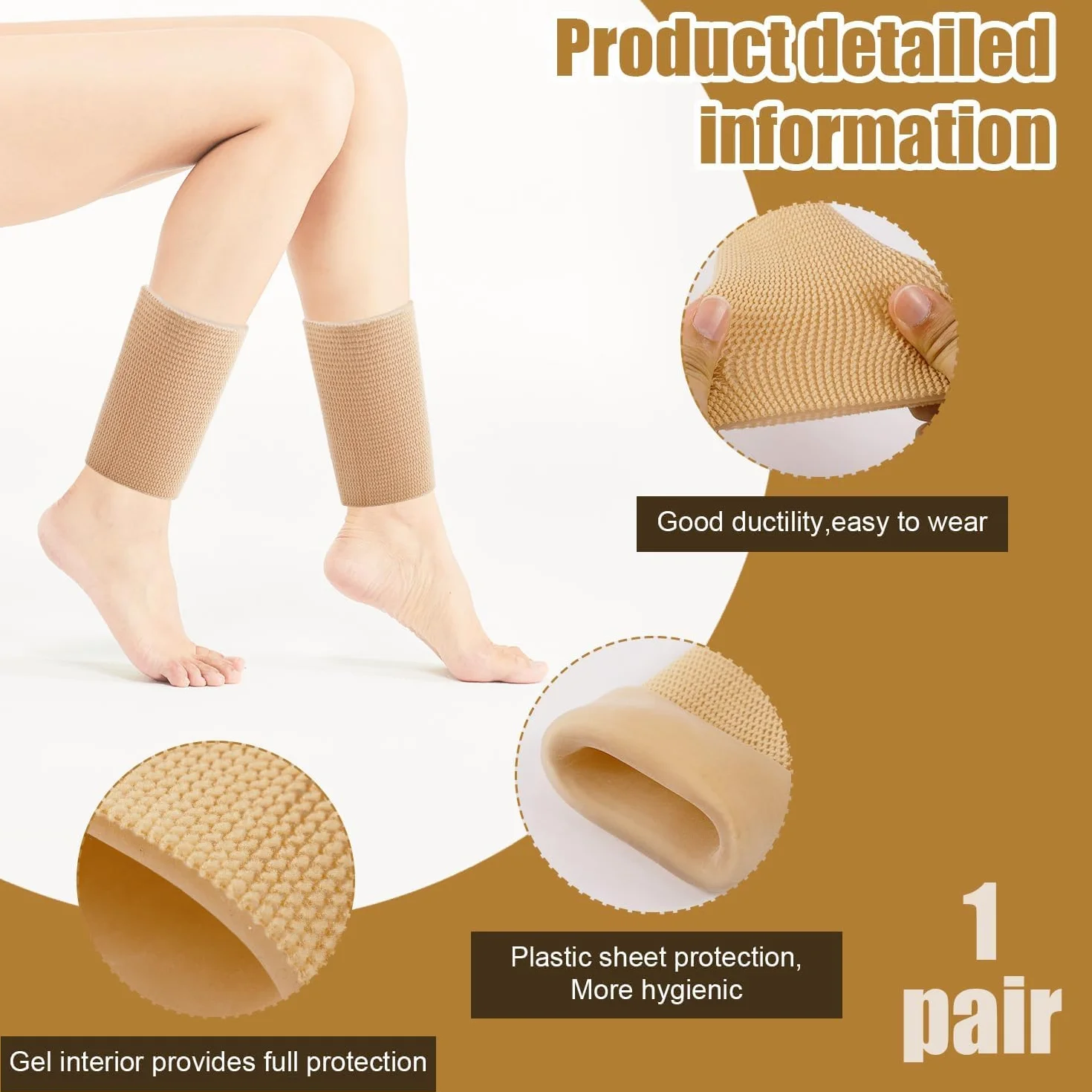 Calcetines Acolchados para Patines con Protección de Tobillo para Patinaje sobre Hielo