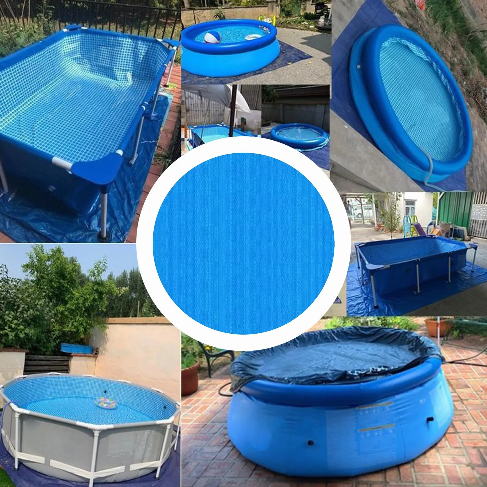 Tapiz Suelo Piscina, Base para Piscina Redondas, Alfombra Piscina Suelo, Almohadilla para Revestimiento de Piscina, Protección del Suelo, para Piscinas sobre el Suelo