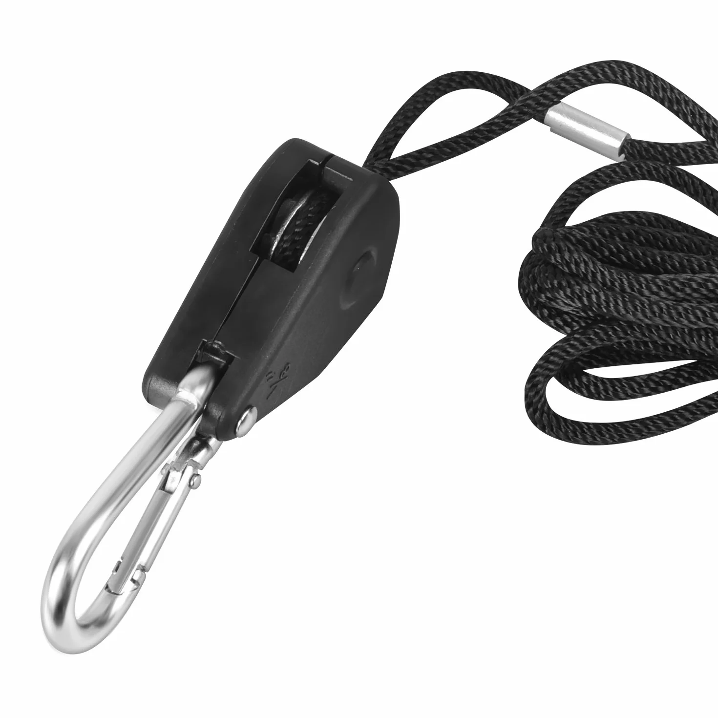 iPower GLROPEX2 - Perchas ajustables (0,3 cm y 2,4 m de largo, capacidad de peso de 68 kg, metal reforzado), color negro