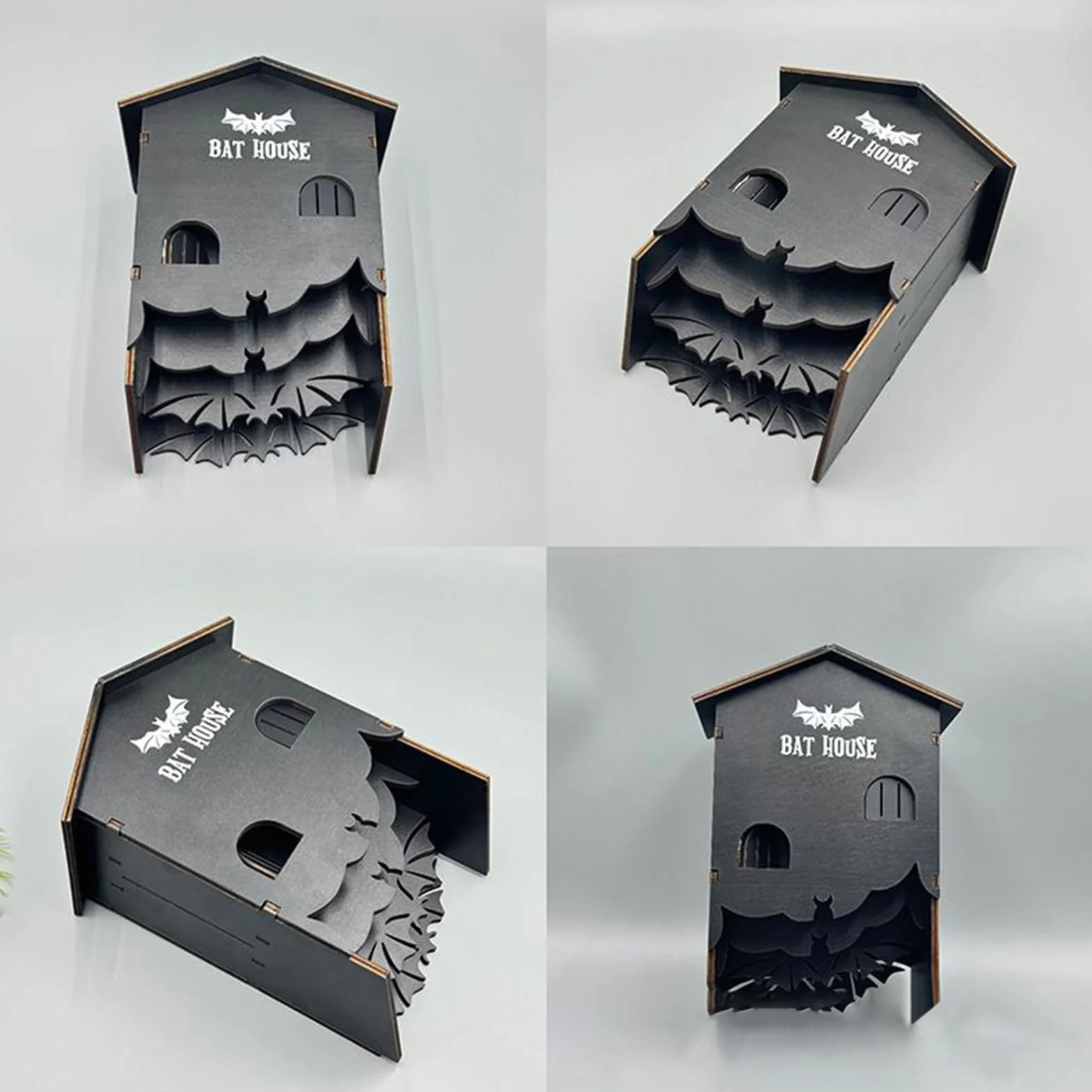 Cajas de murciélagos para Exteriores, de murciélago de Madera para jardín, Montaje en Pared, Caja de Refugio de cámaras para Patio al Aire Libre, jardín, Patio, árbol, decoración de