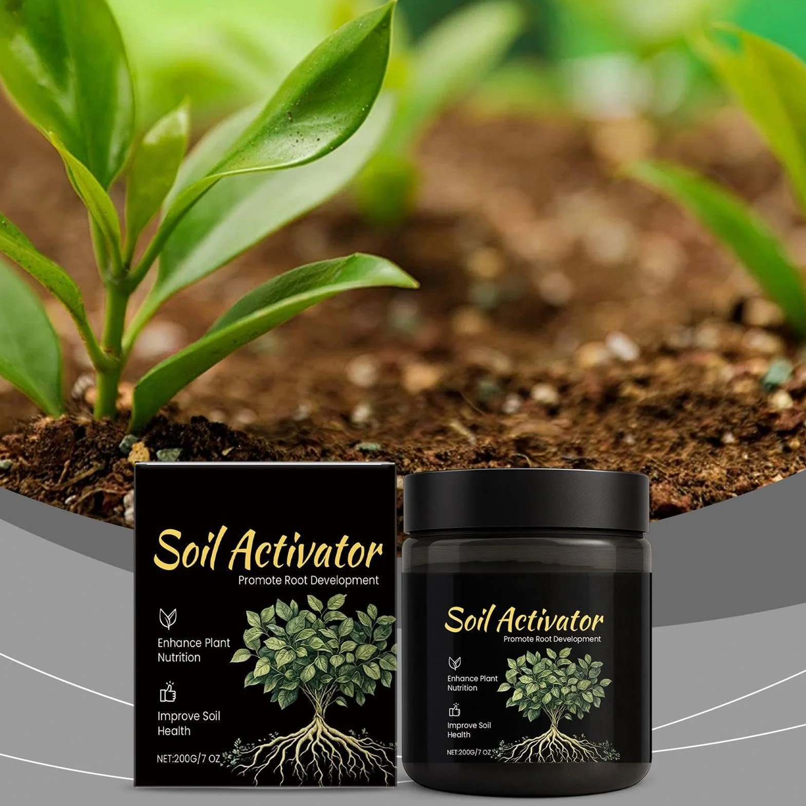 Activador De Suelo Para Plantas, Acondicionador De Suelo, Promueve El Crecimiento Las Raíces Para Jardín, Patios, Granjas, Patios Interiores, Balcones, Terrazas, Céspedes Y Jardines