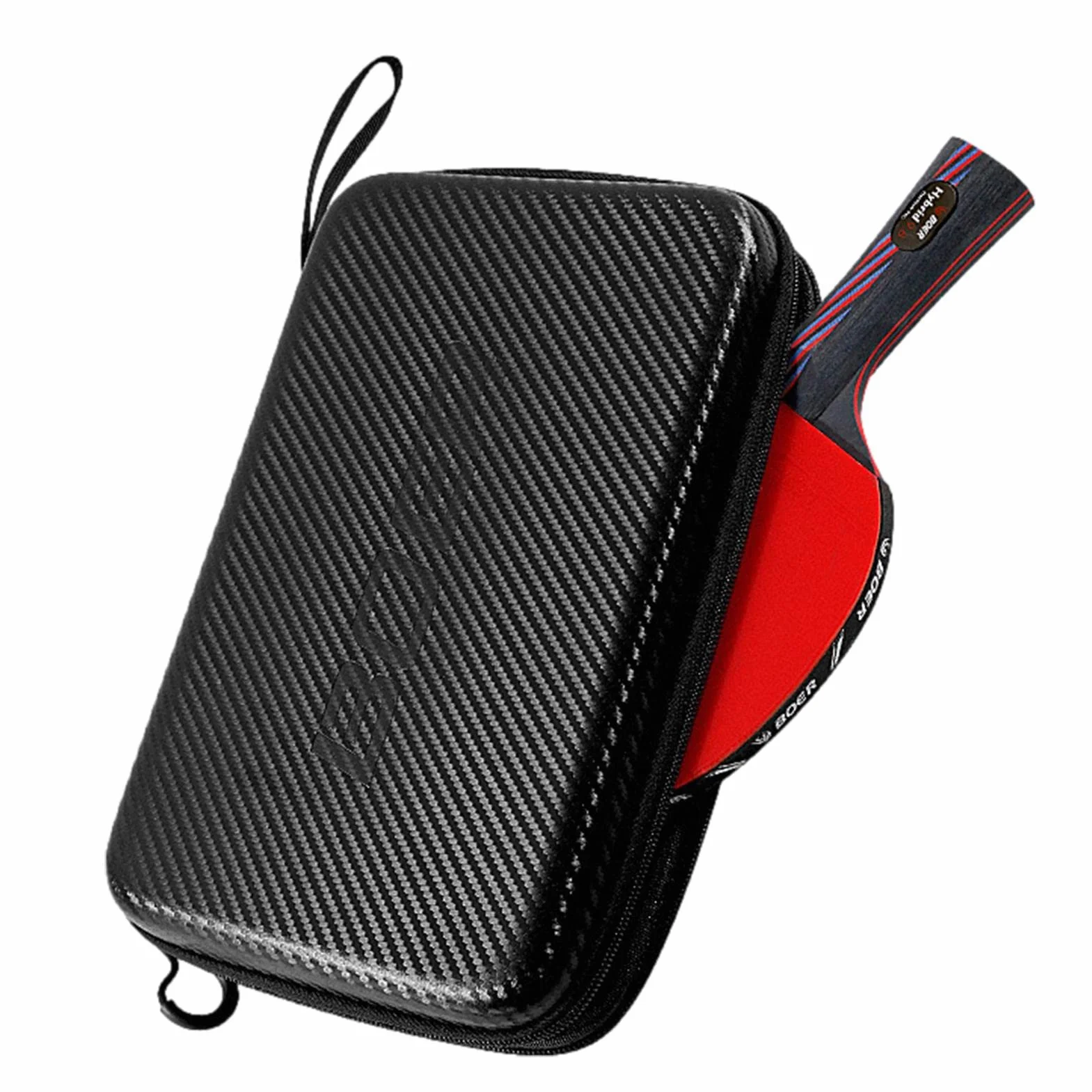 Funda de Tenis de Mesa Rígida Impermeable para 2 Raquetas y Bolas