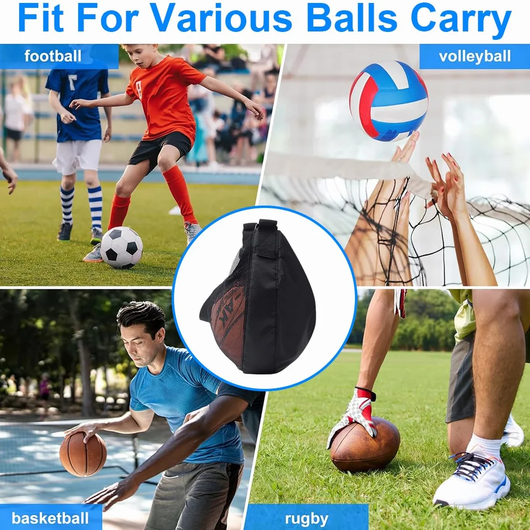 Mochila de Baloncesto, Bolsa de Malla con Mosquetón para Fútbol