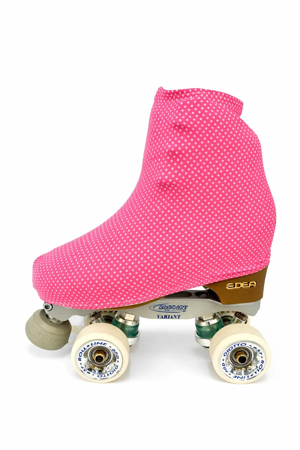 Funda Patín Skate Profesional 180 Densidad Talla Universal Adulto y Niños Topos Rosa