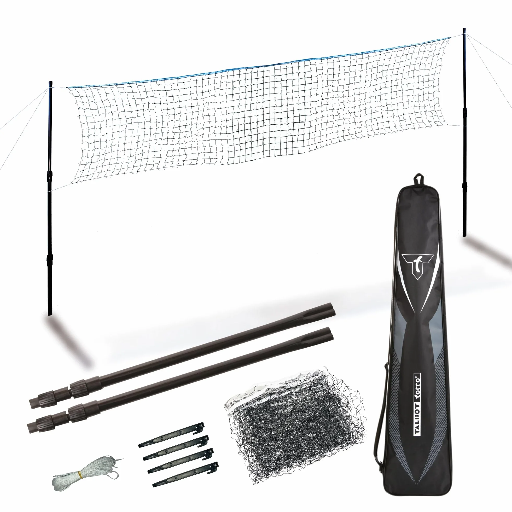Talbot Torro Set de Red de Badminton Telescópica 1,25-1,55m 6,10m Bolsa