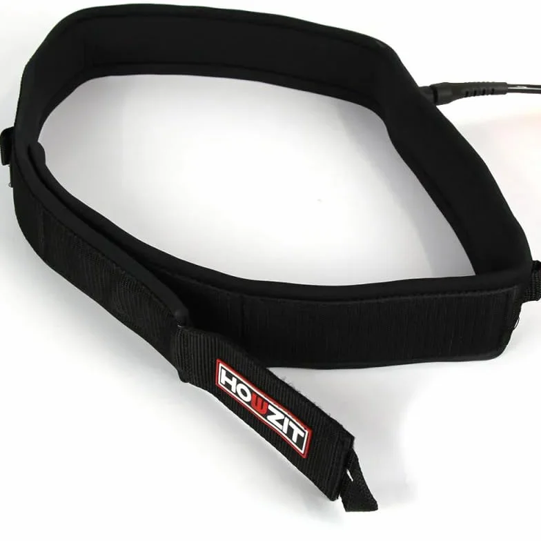 Leash DE WINGFOIL Cinturón Coil Howzit Negro