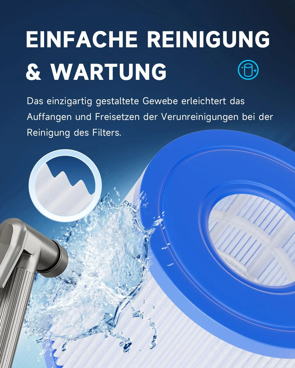 AQUALTRA Tipo D Cartucho Piscina Compatible con Tipo D, P57100102, P57000104, 95mm x 108mm Filtros de Piscina sobre el Suelo 6 Piezas