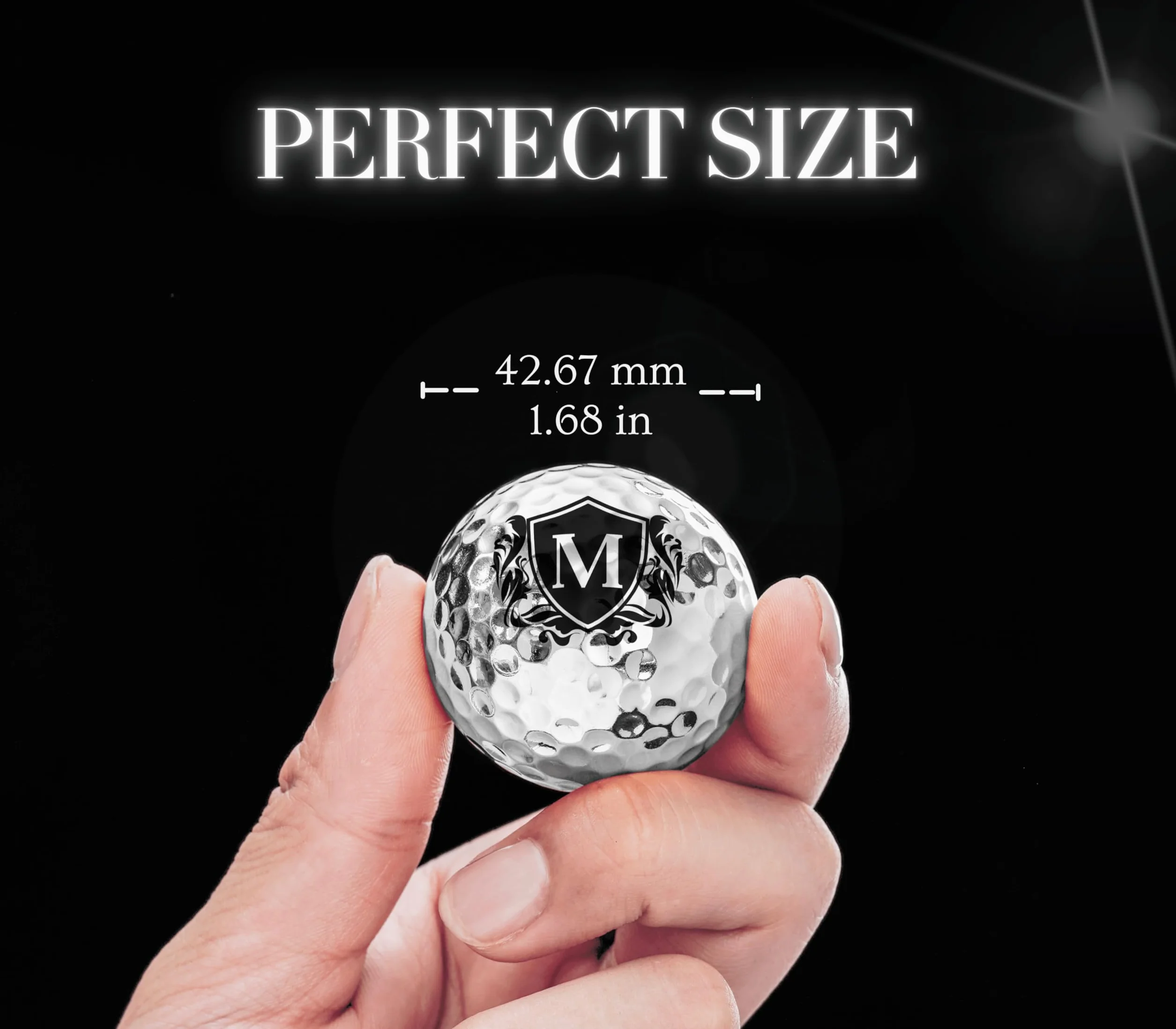 Pelotas de Golf Personalizadas Plateadas para Hombres Regalos únicos Accesorios Golfistas