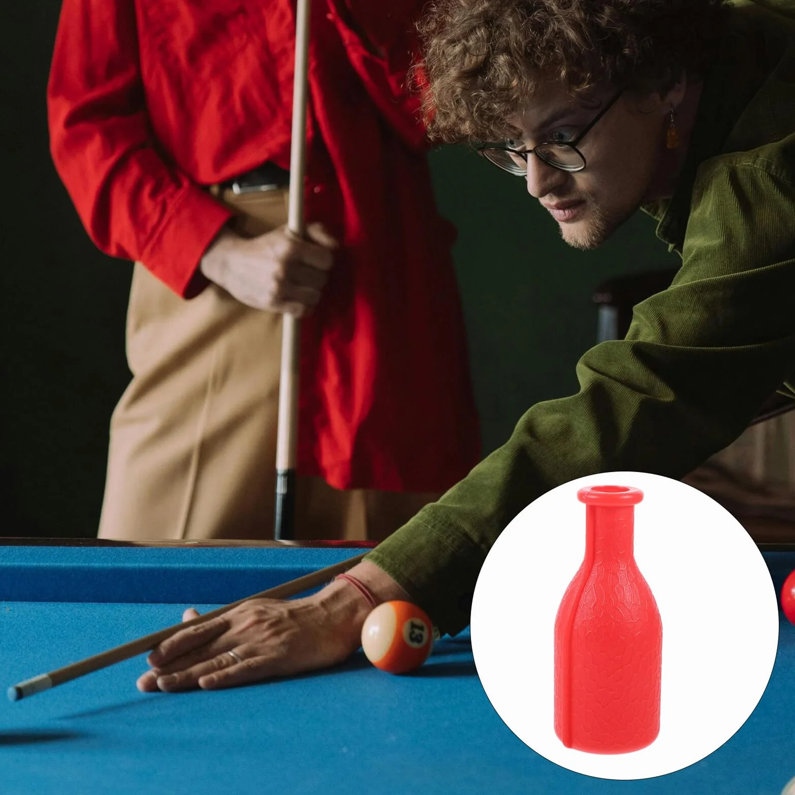Juego de Accesorios de Plástico Rojo para Botella de Billar