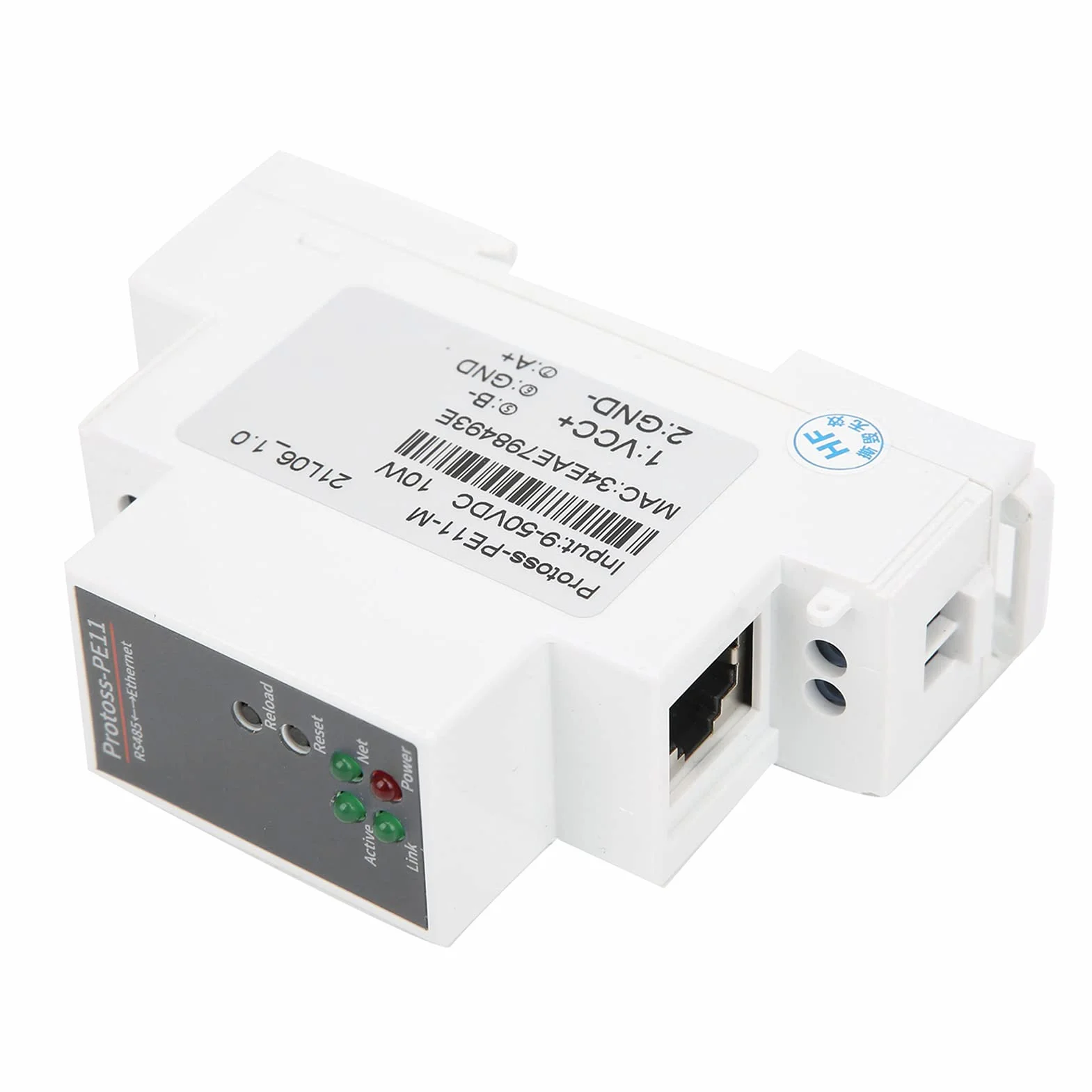 RS485 a WIFI Serial Server Montaje en riel Ethernet Módulo de red 9-50VDC 10W PE11-M