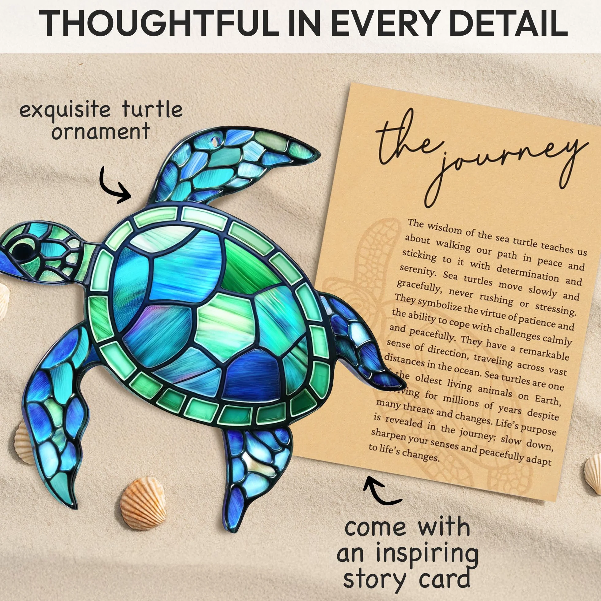 Atrapasoles Tortuga de Acrílico, Atrapa Sol y Atrapaluz para Ventana, Adorno Colgante Decoración Hogar y Jardín, Suncatcher Estilo Vitral Turquesa, Regalo para Mujer, Amantes del Mar, Casa Nueva