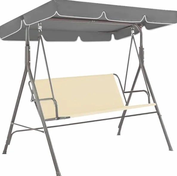 Funda de repuesto para columpio de 100 x 140 cm, resistente, resistente a la intemperie, funda de asiento para columpio de Hollywood, color crudo