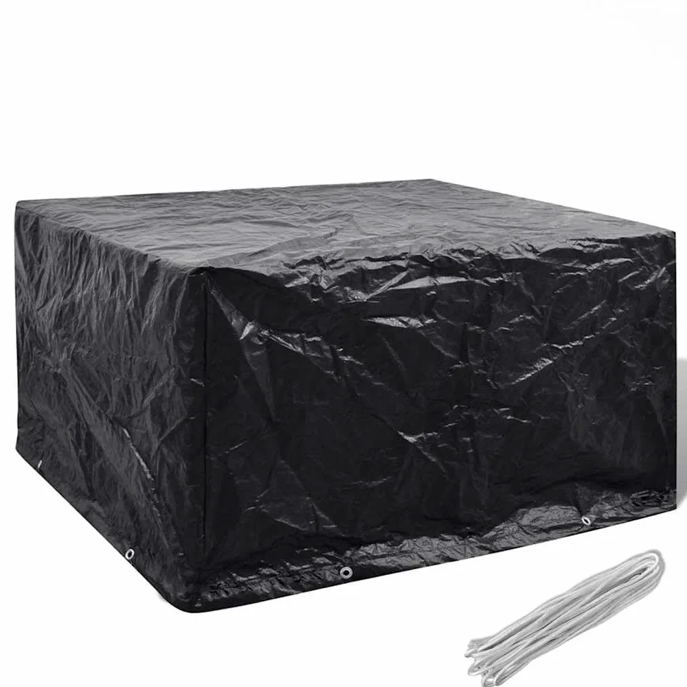 Funda para muebles de jardín de 172 x 113 x 73 cm, resistente al agua y a los rayos UV, con 8 ojales de aluminio para sillas de ratán, mesa, silla, banco, sofá, salón, sillón, tumbona, silla