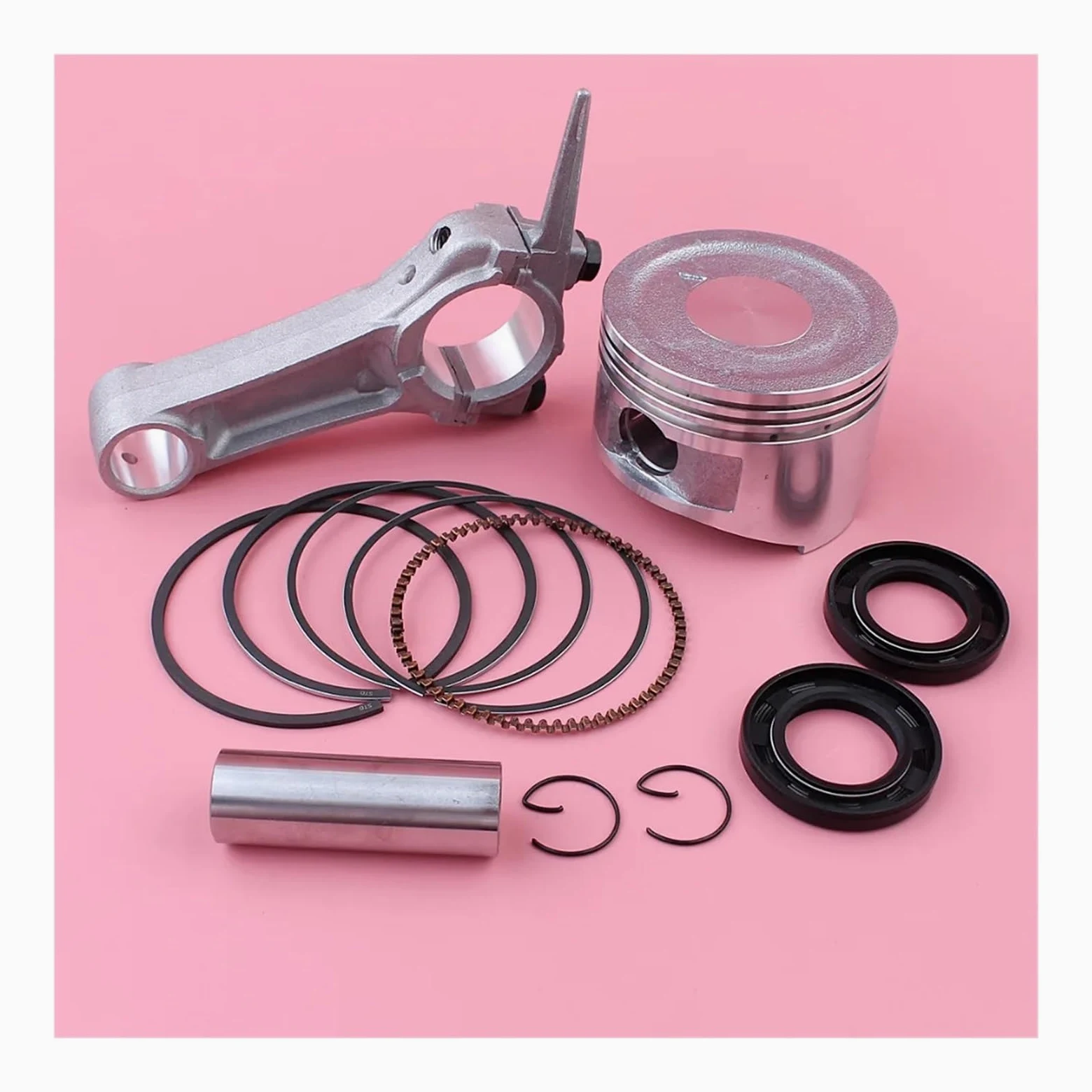 Kit de Sello de Aceite de biela y Anillo de pistón de 68 mm for Motor de cortacésped de Gasolina Forgx160 de 6,5 HP Gx 160.