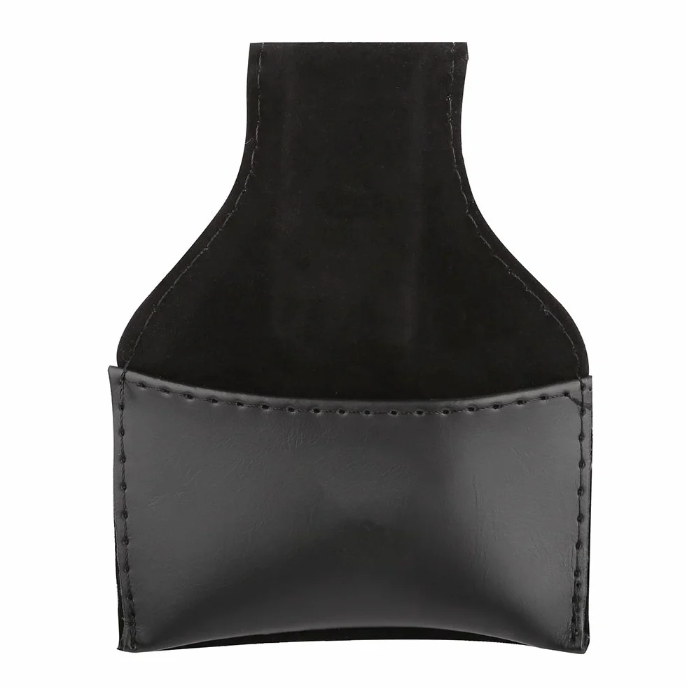 Soporte de Tiza Cue Portátil Billar Pool Cue Chalk Holder Bolsa de PU Negro
