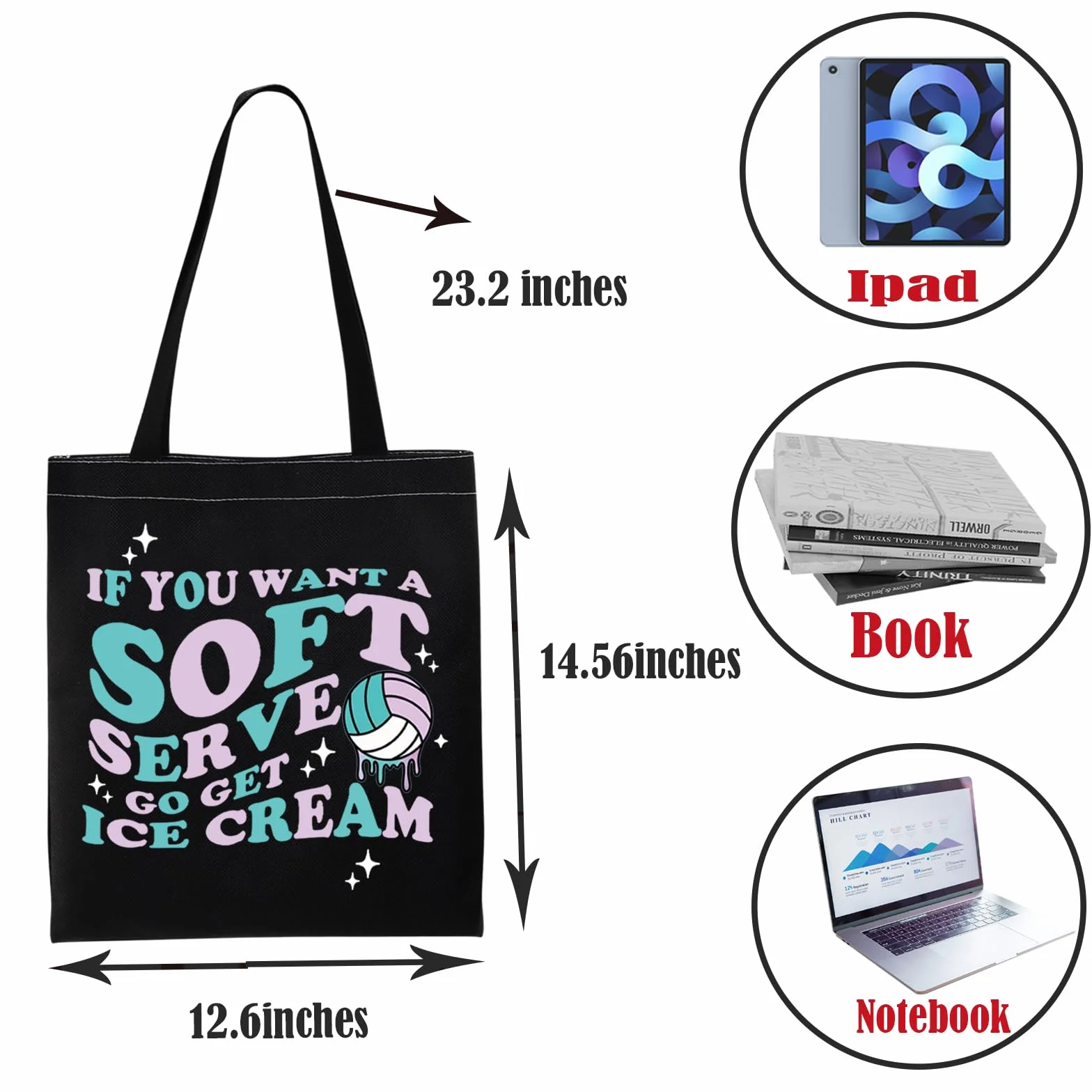 Bolsa de voleibol "If You Want A Soft Serve, Go Get Ice Cream" para jugador