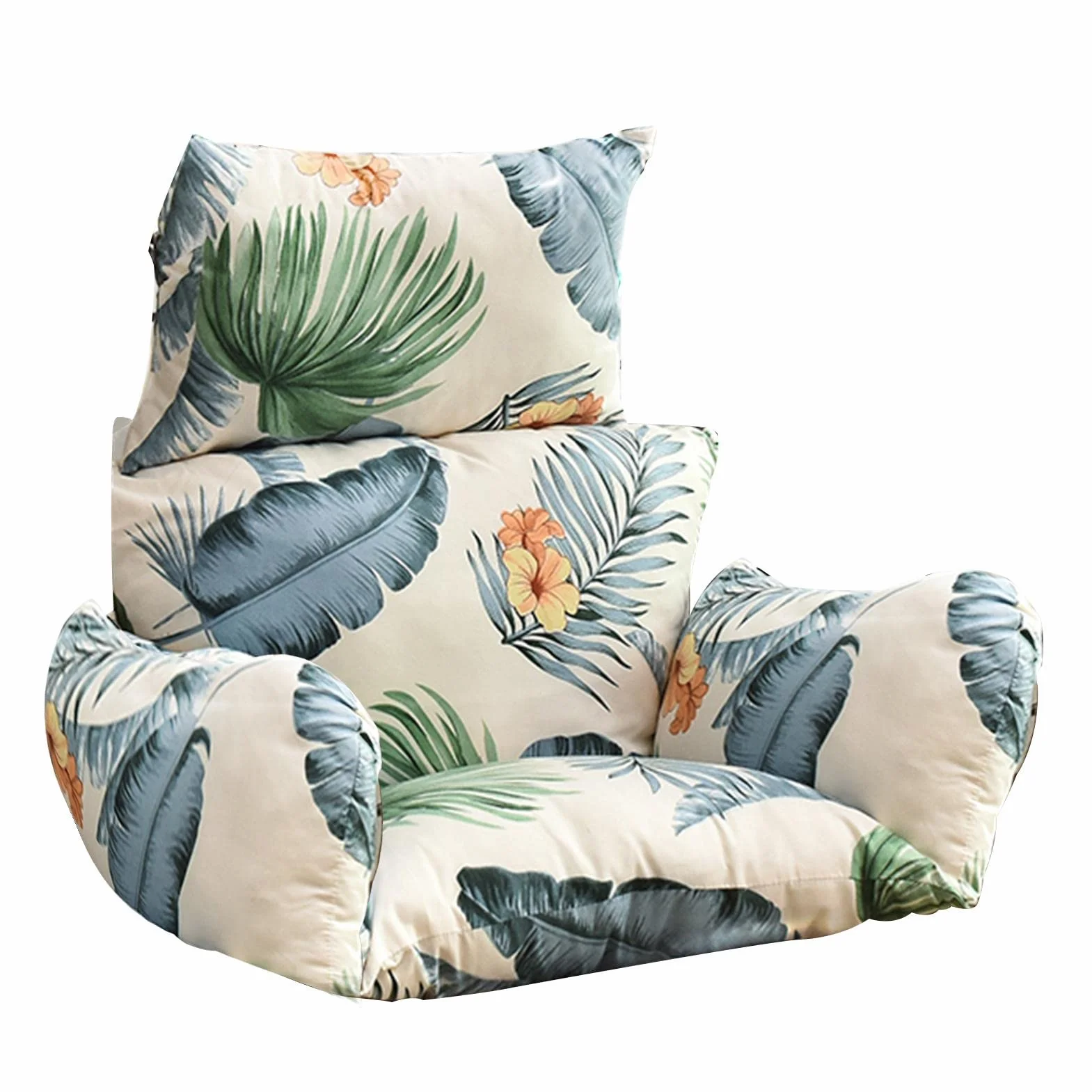 Cojín para silla colgante, cojín para silla colgante, cojín para silla doméstica, para interior y exterior, cojín de columpio para el tiempo libre, cojín lavable para el patio, para colgar en el huevo