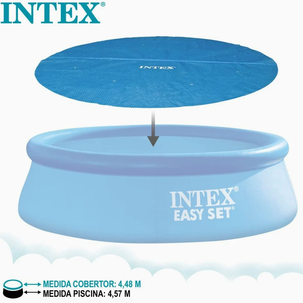Intex Lona Solar para Piscina 457 cm Azul