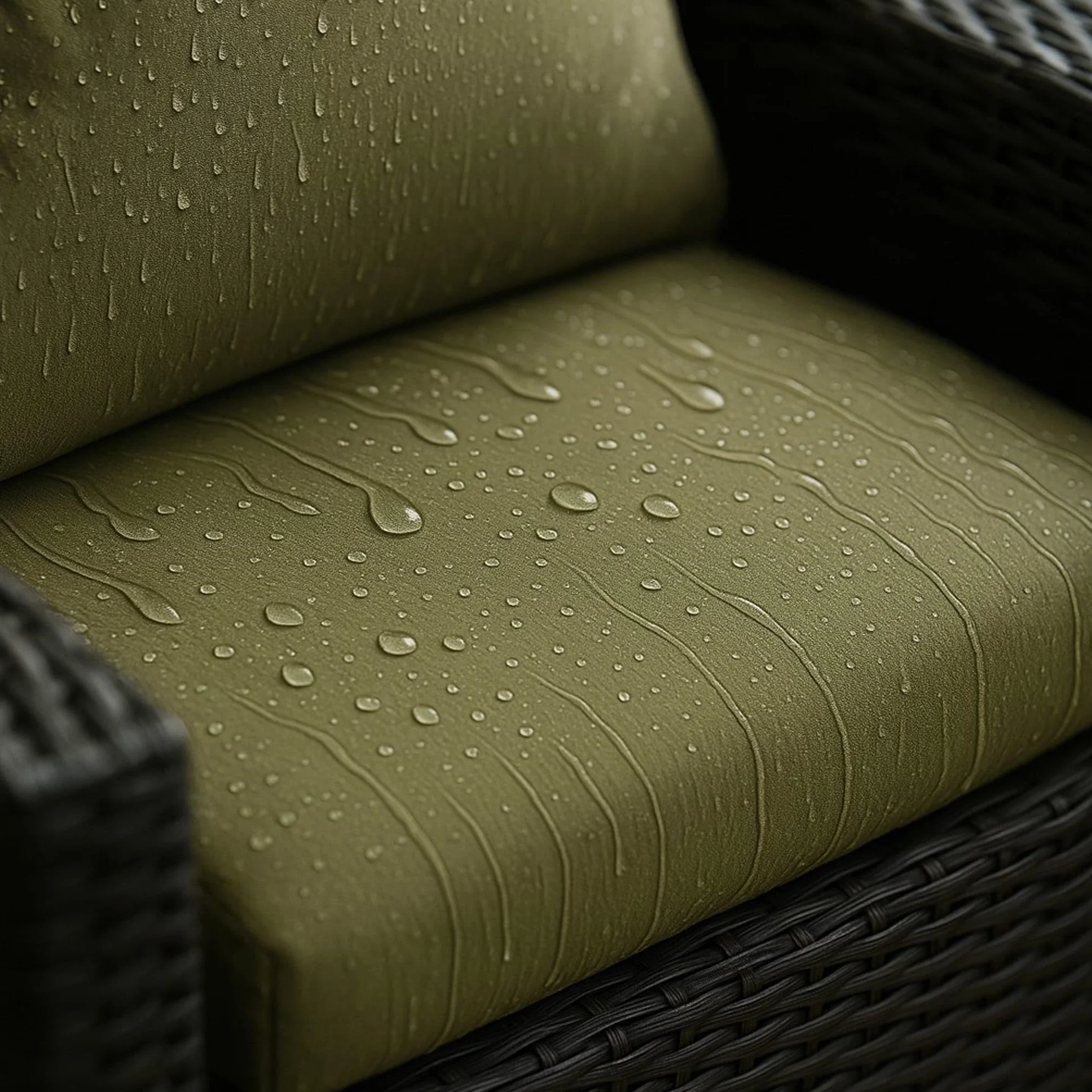 Cojín para columpio de jardín, 7 cm de grosor, acolchado para asiento y respaldo, funda extraíble, reversible, juego de cojines de jardín (verde oliva, 160 x 50 x 50 cm)