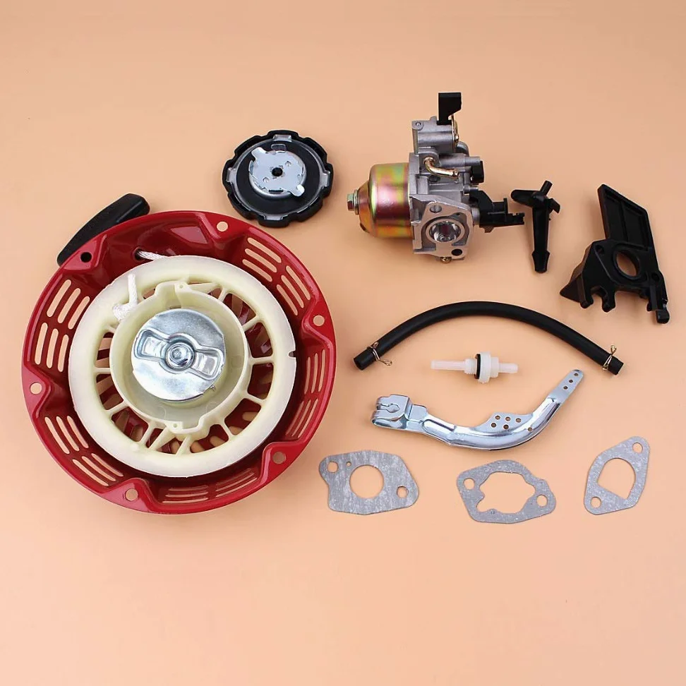 Tiempo Beixi Cap gobernador del arrancador de Retroceso del Tanque de Combustible del carburador Kit de Brazo for Honda GX160 GX200 168F Motor de Gasolina generador 16100-ZH8-W61
