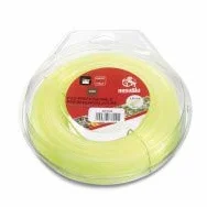 AUSONIA - 83734 Bobina Hilo para cortabordes cortacespedes y desbrozadora Estrellado Hexagonal Amarillo 3,3 mm x 50 m