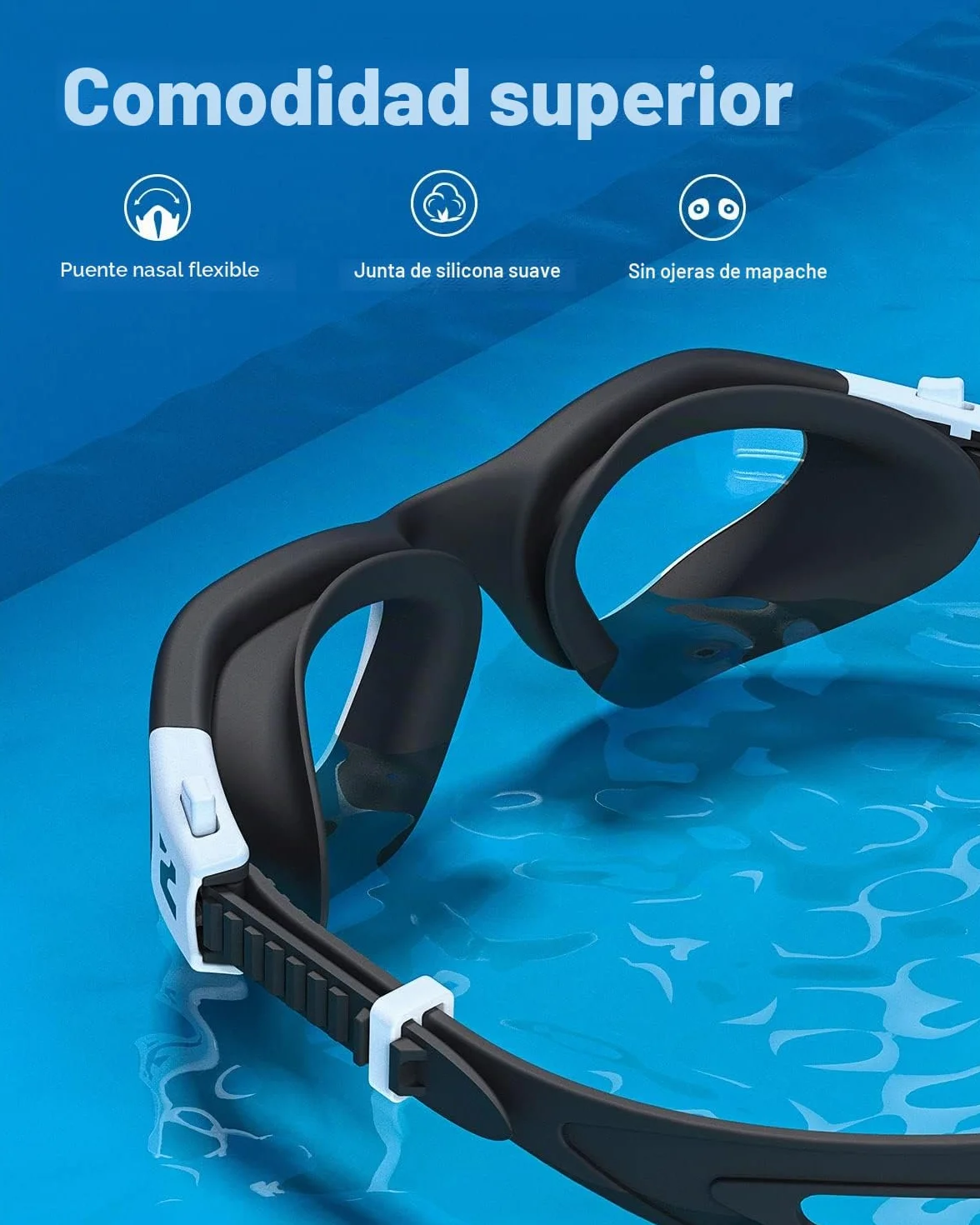 ZIONOR Gafas de natación G1 SE antivaho para adultos