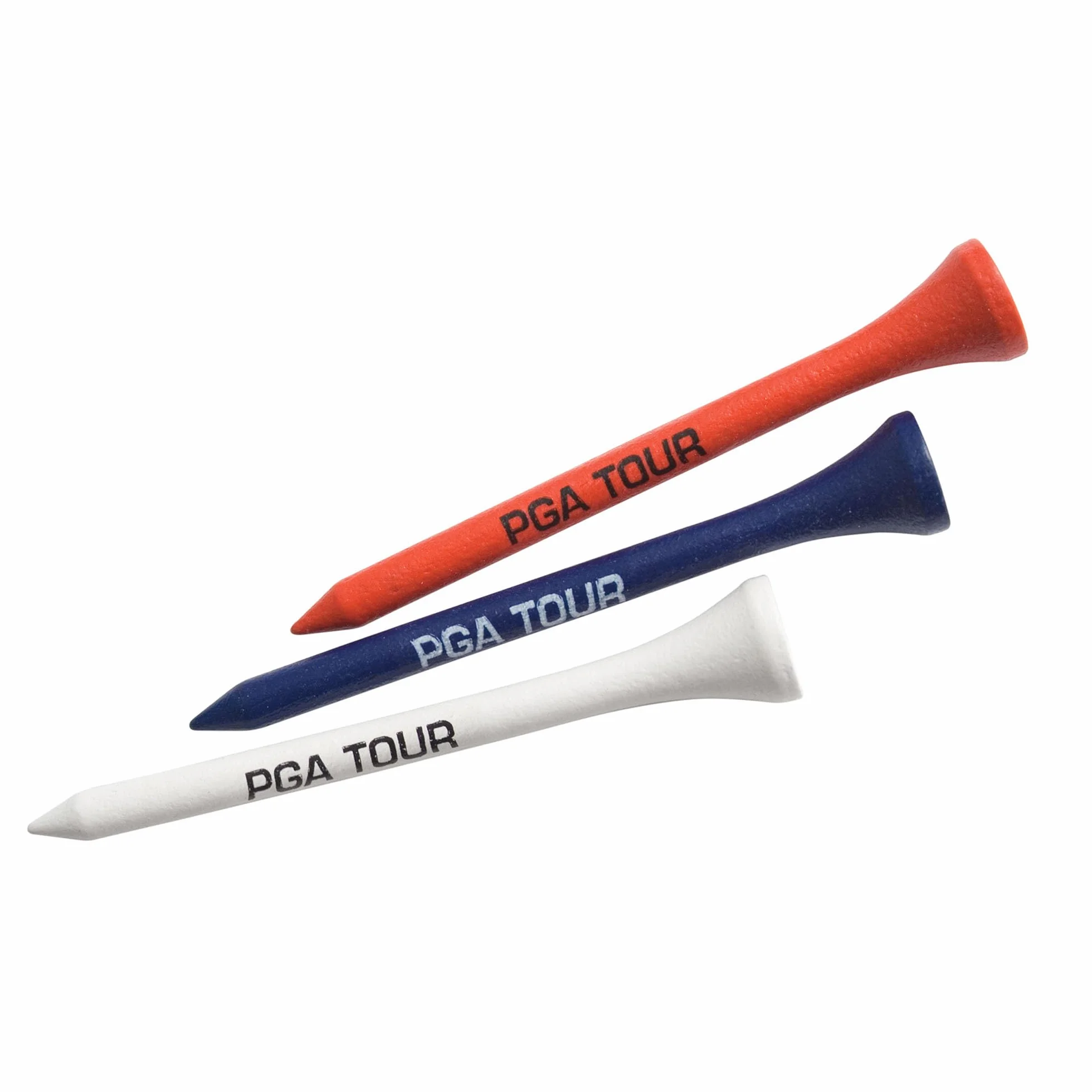 PGA Tour Tees de Golf 7 cm Madera Rojo/Blanco/Azul Paquete 100
